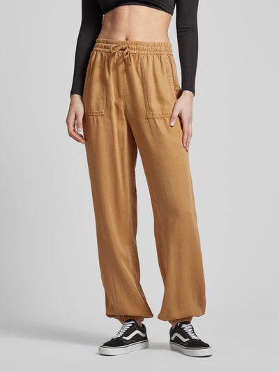 Only Stoffen broek met elastische band, model 'KENYA' Camel - 4