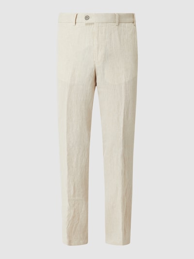 Hiltl Regular fit chino van linnen, model 'Pilo' Beige - 2