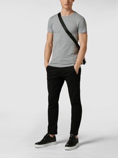 Drykorn T-Shirt mit Stretch-Anteil im 2er-Pack Modell 'Cadan' Mittelgrau meliert 1