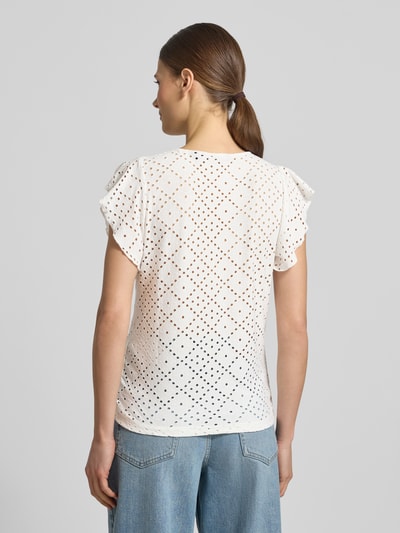 VERO MODA Regular Fit T-Shirt mit Rundhals-Ausschnitt Modell 'TASSA' Weiss 5