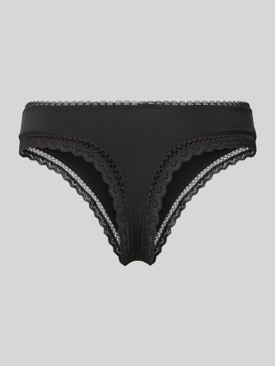 HUGO String mit Spitzenbesatz Modell 'UNIQUE' Black 3