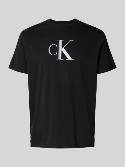 Calvin Klein Jeans Regular Fit T-Shirt aus reiner Baumwolle mit Logo-Print Black 2