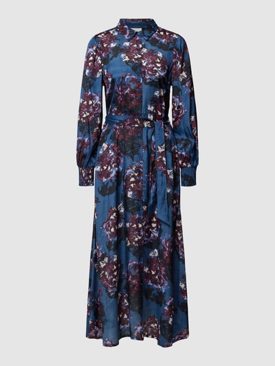 Kaffe Blousejurk met gebloemd all-over motief Marineblauw - 2