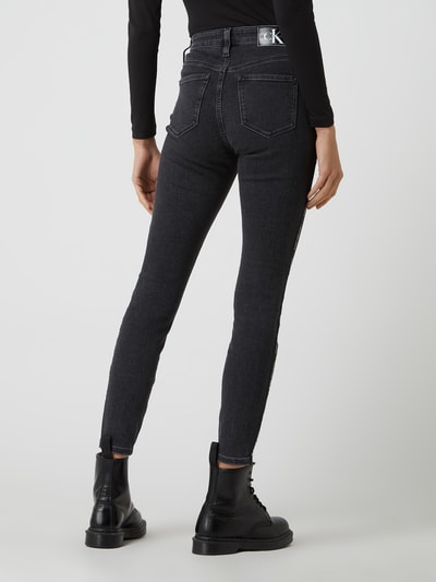 Calvin Klein Jeans Jeansy z wysokim stanem o kroju skinny fit z dodatkiem streczu  Czarny 6