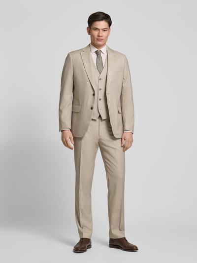 Christian Berg Men Chino met bandplooien Beige - 1