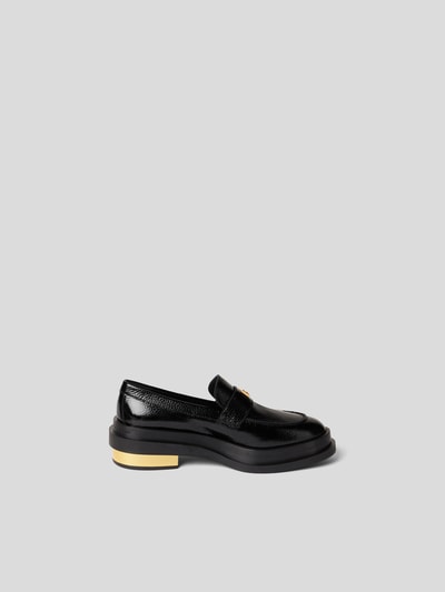 Giuseppe Zanotti Penny Loafer mit Label-Applikation Schwarz 6