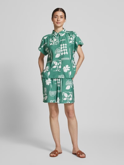 ICHI Shorts met elastische band Groen - 1