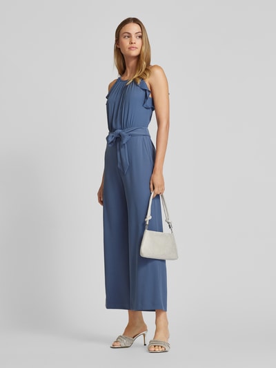 V.M. Jumpsuit mit Bindegürtel Hellblau 1