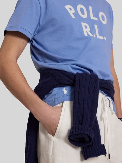 Polo Ralph Lauren Loose Fit T-Shirt aus reiner Baumwolle Hellblau 3