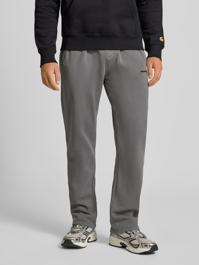 Pegador Sweatpants met labelstitching en steekzakken Antraciet - 4