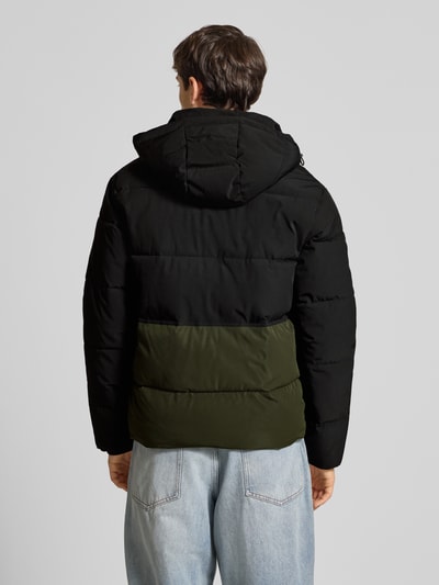 Jack & Jones Gewatteerd jack met ritszakken, model 'OWEN' Olijfgroen - 5