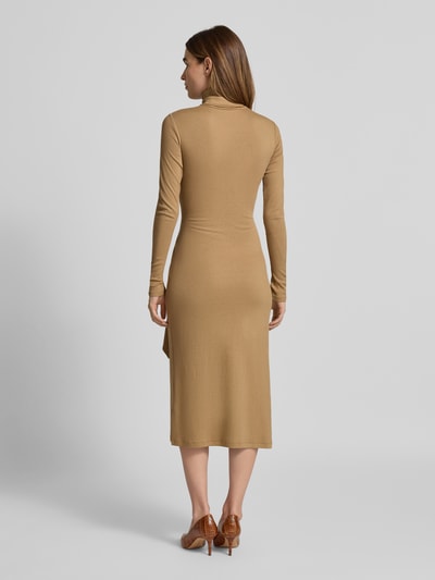 Lauren Ralph Lauren Midi-jurk met col, model 'VAUREEN' Camel - 5