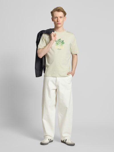 Jack & Jones T-Shirt mit Motiv-Print Modell 'ALMERIA' Mint 1