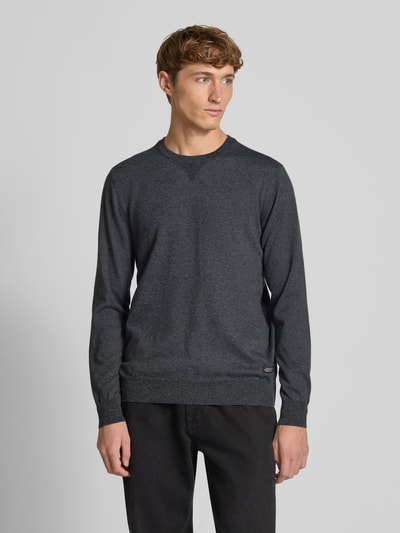 Blend Gebreide pullover met ronde hals, model 'Bruton' Zwart - 4