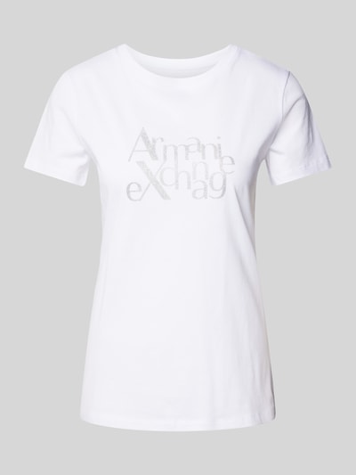 ARMANI EXCHANGE T-Shirt mit Label-Print Weiss 1