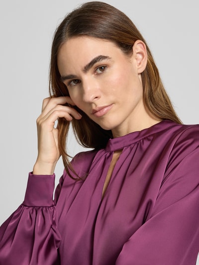 Rinascimento Blusenshirt mit Raffungen Bordeaux 3