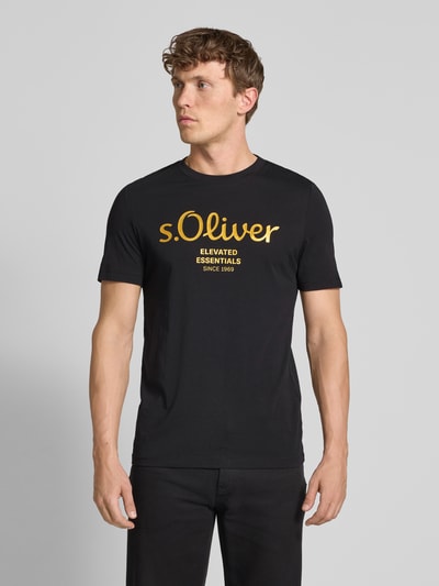 s.Oliver RED LABEL Regular Fit T-Shirt aus reiner Baumwolle Black 4