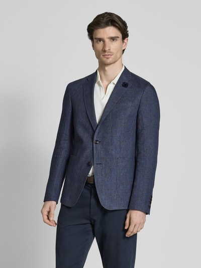 JOOP! Collection Regular Fit 2-Knopf-Sakko aus Leinen Modell 'Hoverest' Marine 4