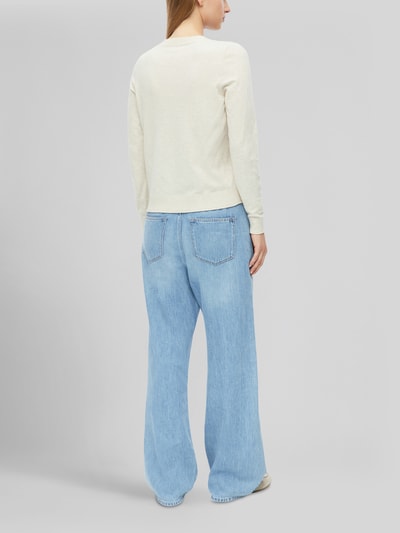 s.Oliver RED LABEL Slim fit pullover van viscosemix Offwhite - 5