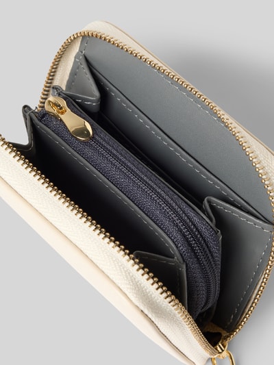 Seidenfelt Portemonnee met label in reliëf, model 'YLVA' Beige - 3