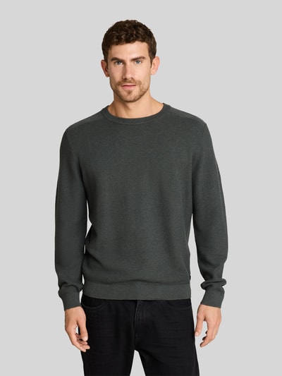 Tom Tailor Regular fit pullover met crew neck kraag Olijfgroen - 4