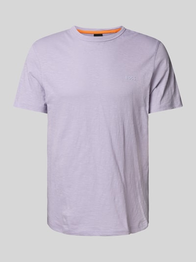 BOSS Orange T-shirt met labelprint, model 'Tegood' Lila - 2