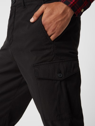 SELECTED HOMME Slim Tapered Fit Cargohose mit Stretch-Anteil Modell 'Wick' Black 3