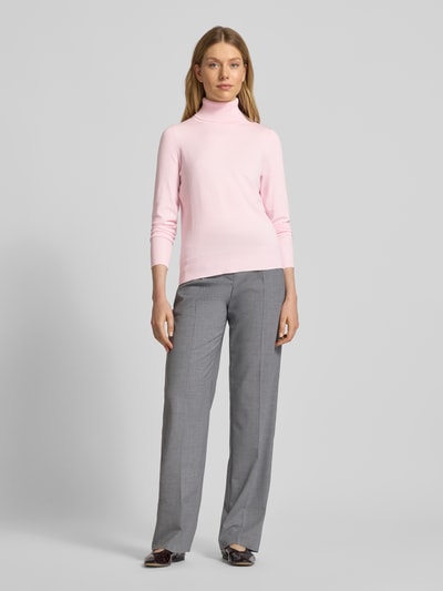 Christian Berg Woman Strickpullover mit gerippten Abschlüssen Hellrosa 1