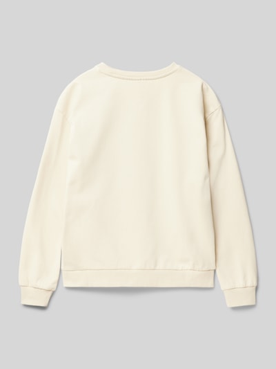 Only Regular Fit Sweatshirt mit Glitzer-Print Modell 'RUNA' Offwhite 3