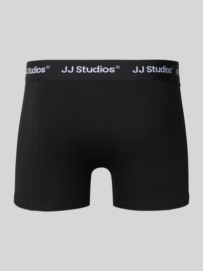 Jack & Jones Obcisłe bokserki z wyhaftowanym logo w zestawie 3 szt. model ‘Soho’ Czarny 3