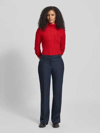 Polo Ralph Lauren Slim Fit Rollkragenpullover mit Label-Stitching Rot 1