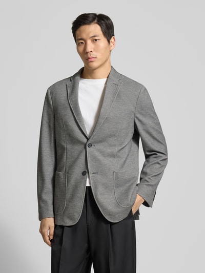 Pierre Cardin Marynarka na 2 guziki o kroju slim fit ze strukturalnym wzorem Antracytowy 4