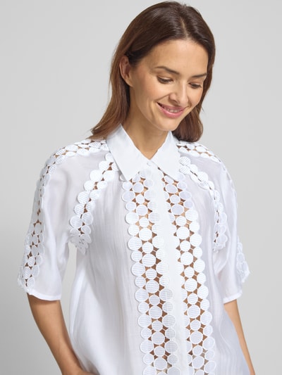 Copenhagen Muse Regular fit blouse met blinde knoopsluiting, model 'MOLLY' Offwhite - 3