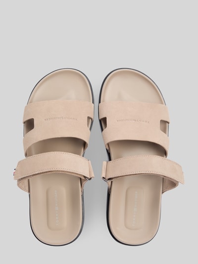 Tommy Hilfiger Sandale aus echtem Veloursleder Beige 3