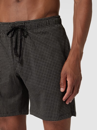 Schiesser Sweatshorts mit Karomuster Modell 'Boxer' Black 3