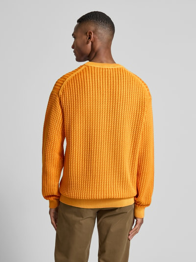 BOSS Orange Strickpullover mit gerippten Abschlüssen Modell 'Agolan' Orange 5