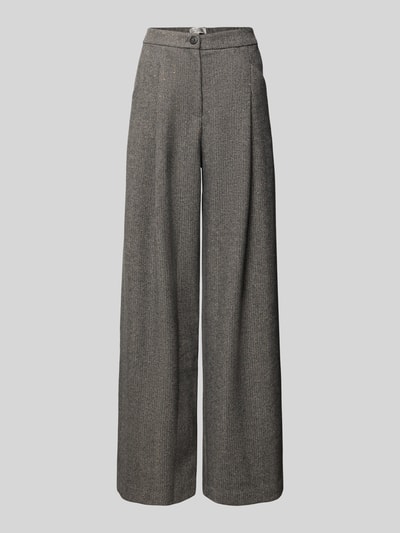 Produktfoto, Stoffhose mit Gesäßtasche Modell 'Loretta' von GUIDO MARIA KRETSCHMER WOMAN, Woll-Mix, lockerer Schnitt, französische Eingrifftaschen, graue Farbstruktur