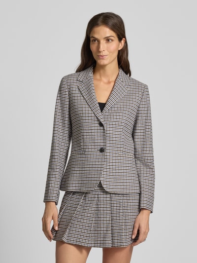 MAX&Co. Krótki żakiet o kroju shaped fit z mieszanki żywej wełny model ‘RANCIO’ Błękitny 4