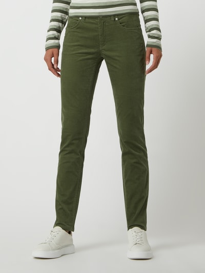 Marc O'Polo Slim fit broek met stretch  Kaki - 4