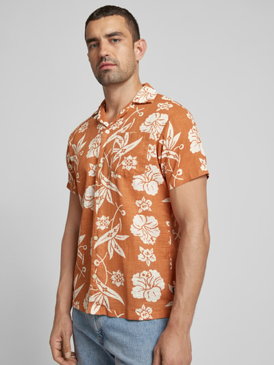 Jack & Jones Premium Vrijetijdsoverhemd met borstzak, model 'FLORES' Cognac - 3