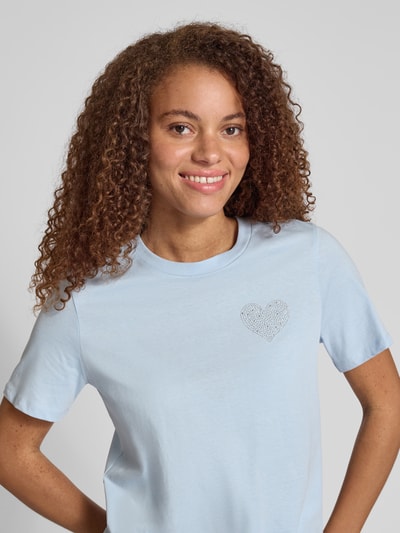 Pieces Regular Fit Jeansshorts aus Baumwoll-Mix Modell 'PEGGY' Hellblau 3