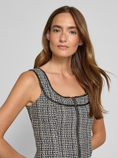 HUGO Top met ritssluiting, model 'Cusene' Marineblauw - 3