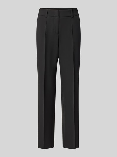 Produktfoto, schwarze Regular Fit Schmale Hose mit Viskose-Baumwoll-Anteil Modell 'FARAH' von CAMBIO, Damen Schmale Hose, glatte Textur