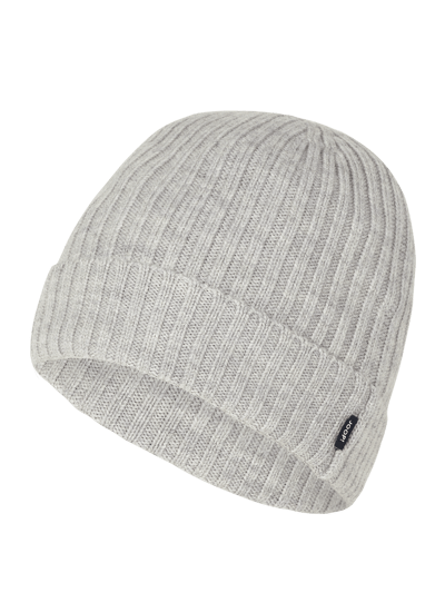 JOOP! Collection Czapka beanie z żywej wełny model ‘Francis’ Średnioszary 1