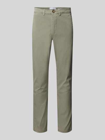 Selected slim fit chino van katoenmix model 'MILES' Kaki - 2