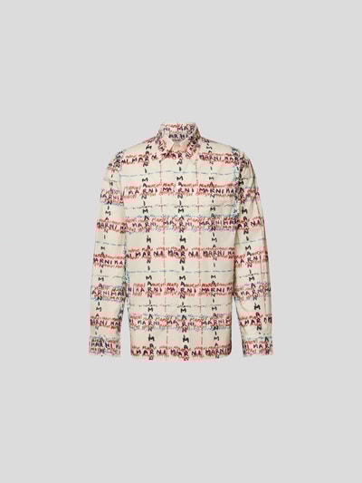 Marni Freizeithemd mit Label-Print Weiß 2