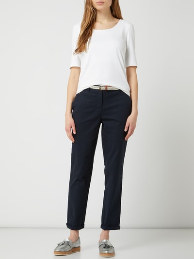 Christian Berg Woman Chino met riem Donkerblauw - 1