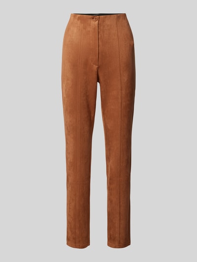 Betty Barclay Slim fit broek met siernaden Cognac - 2