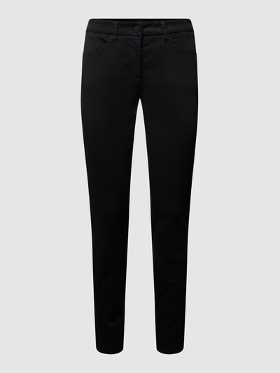 Luisa Cerano Skinny Fit Jeans mit Umschlag Black 2