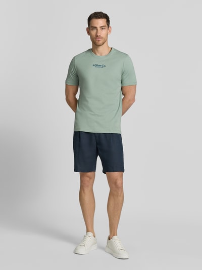 s.Oliver RED LABEL regular fit T-shirt van puur katoen Lindegroen - 1